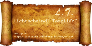 Lichtscheindl Tasziló névjegykártya